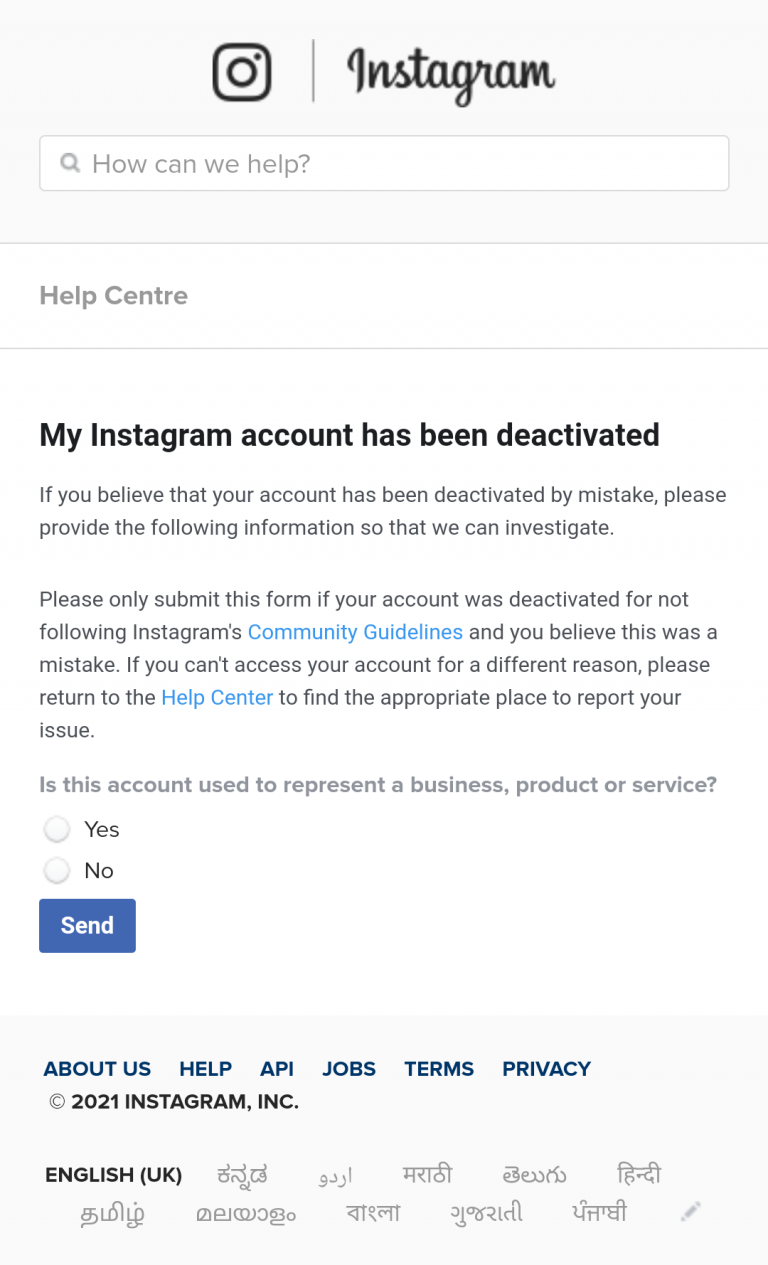 how to bring back a deactivated instagram account